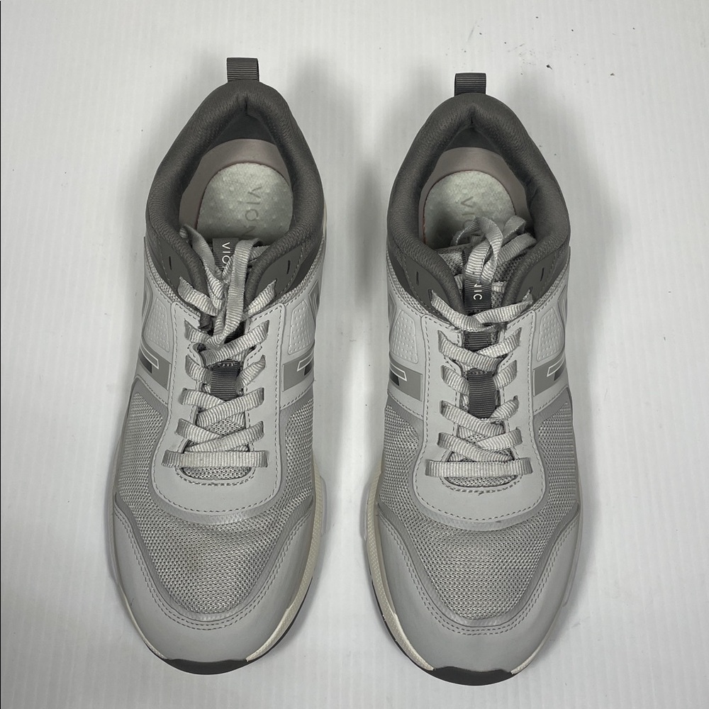 Vionic Women’s Walk Strider Walking Sneaker Size 11 Gray Lace Up Leather Mesh - Picture 5 of 15
